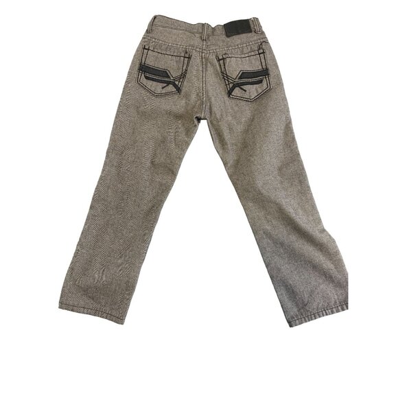 Old Skool Boys Size 10 Gray Jeans Straight Leg - Picture 2 of 7